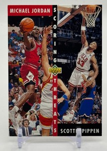Michael Jordan  Scottie Pippen Scoring Threats 1992-93 Upper Deck Basketball Card No. 62 (1)