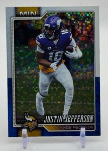Justin Jefferson BlueWhite Pixel 2026 Topps Flagship Minnesota Vikings Football Card No. 131