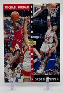 Michael Jordan  Scottie Pippen Scoring Threats 1992-93 Upper Deck Basketball Card No. 62 (3)
