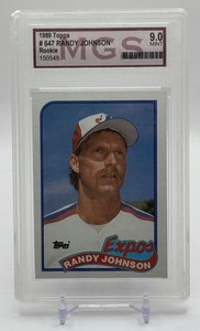 Randy Johnson RC MGS 9 1989 Topps Rookie Graded Slab Baseball Card No. 647