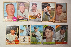 1962-1970 Topps 10-Card Star Vintage Baseball Card Lot