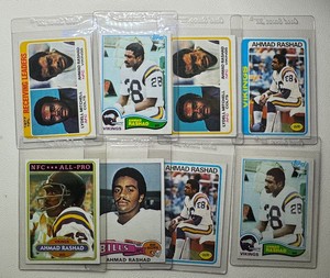 Ahmad Rashad 8-Card Minnesota Vikings Football Card Lot