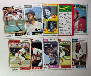1972-74 Topps Vintage 10-Card Star Baseball Card Lot