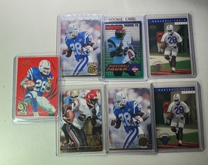 Marshall Faulk RC 7-Card Rookie Football Card Lot