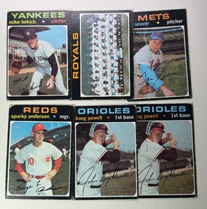 1971 Topps High # and Stars 6-Card Vintage Baseball Card Lot