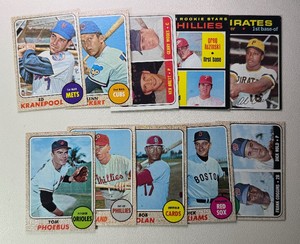 1968-71 Topps 10-Card Vintage Baseball Card Lot