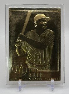 Babe Ruth Gold Plated 1996 Baseball Card No. 30