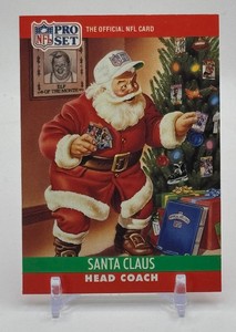 Santa Claus RARE 1990 Pro Set Football Card No. 1990