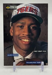 Allen Iverson RC 1996 Upper Deck Collectors Choice Rookie Basketball Card No. DR1
