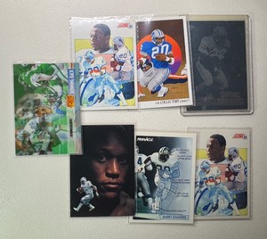 Barry Sanders 7-Card Football Card Lot