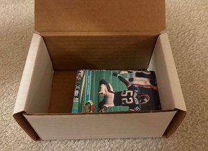 Box of 1991 Stadium Club Football Cards