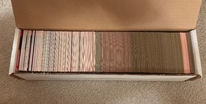 Box of 1990 Topps Pro Set Hockey & 1990 Topps Baseball Cards