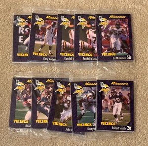 Complete Set of 1999 Burger King Minnesota Vikings Cards  Extra Pack