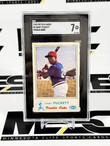 Kirby Puckett X-RC 1983 Fritsch Cards Visalia Oaks #6 SGC 6 NM Graded Slab - SUPER TOUGH TO FIND CARD!!!
