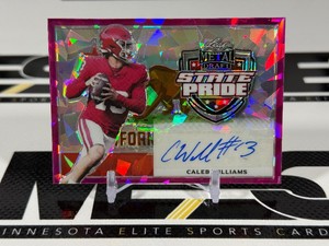 Caleb Williams Auto /10 2022 Leaf Metal Draft State Pride #SP-CW1 Numbered 8/10 Football Card