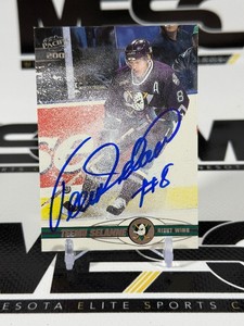 Teemu Selanne Auto 2001 Pacific #11 Hockey Card