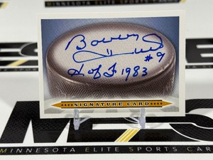 Bobby Hull Autograph Hockey Signature Card w HOF Inscription