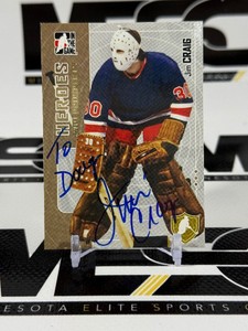 Jim Craig Auto 2006 Heroes and Prospects #186 Hockey Card - Miracle on Ice Goalie