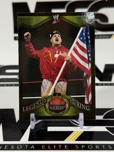 Nikolai Volkoff Auto 2009 WWE Legends of the Ring #12 Wrestling Card
