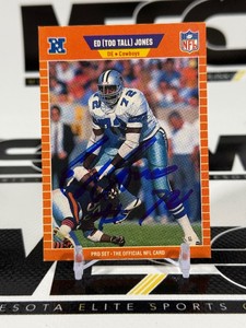 Ed Too Tall Jones Auto 1989 Po Set #91 Football Card