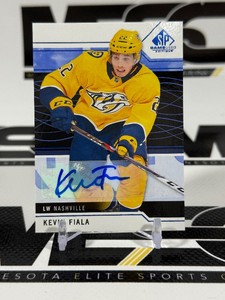 Kevin Fiala Auto 2018-29 Upper Deck SP Game-Used #84 Hockey Card