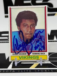 Chuck Foreman Auto RC w Authenticity 1974 Topps #113 Vintage Minnesota Vikings Football Card