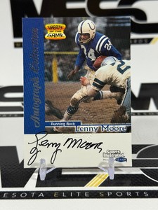 Lenny Moore Auto 1999 Fleer Sports Illustrated Greats of the Game Signed Football Card