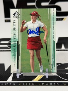 Natalie Gulbis Auto 2005 UD SP Autentic Golf Clutch Shots #52 Golf Card