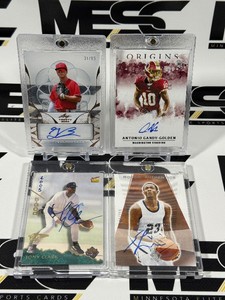 4-Card Multi-Sport Autograph Lot w Numbered Cards