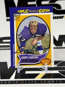 Gary larsen Auto 2004 Topps All-Time Favorites Certified Autogrph #Gl Minnesota Vikings Football Card