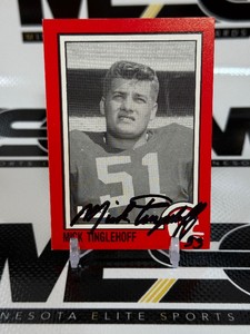Mick Tingelhoff Autograph University of Nebraska Football Card #96