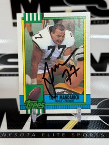 Tony Mandarich Autograph 1990 Topps #139 Green Bay Packers Football Card