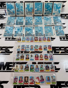 1969 Topps 4 in 1 Lot of Stamps and Booklets - Butkus, Unitas, Csonka, Tarkenton, Dawson, and More Vintage Football Cards