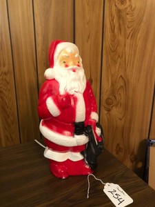 Empire blow mold table top Santa, lights
