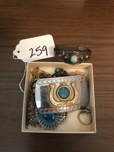 Turquoise colored jewelry