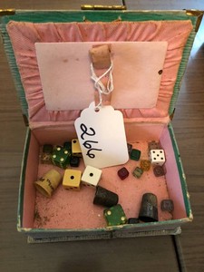 Dice and thimbles (one sterling)