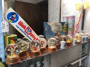 Disney snow globe collection and some advertising