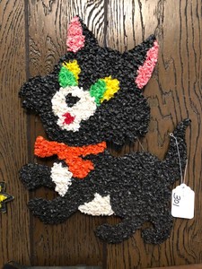 Popcorn Halloween cat decoration