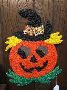 Popcorn Halloween pumpkin decoration