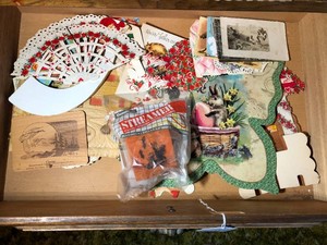 Vintage cards -Valentines, post cards Halloween streamer