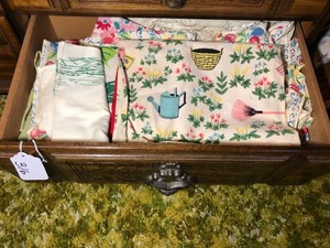 Vintage tablecloths all in drawer