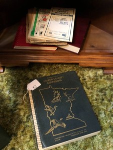 McLeod County atlas, History of Lester Prairie book, New Germany history book, newspapers