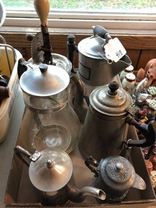 Collection of pitchers and beater jar