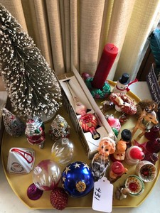 Vintage Christmas, all on lazy susan