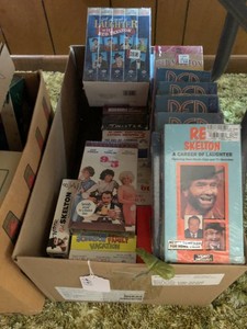 Assorted VHS tapes, many unopened - 9 to 5 Dolly Parton, Red Skeleton and others