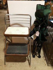 Folding chair and step stool