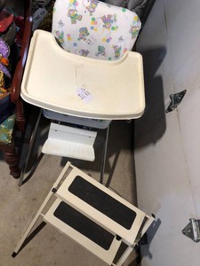 Stollaway step stool and high chair