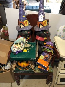 Halloween decorations, on chair