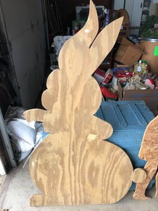 Wood holiday and cowboy cutouts not painted
