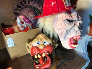 Halloween masks and other costume parts